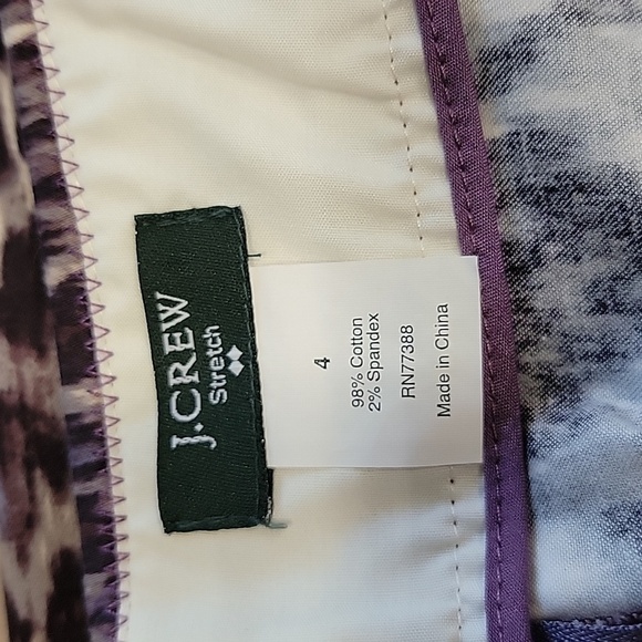 J. Crew Stretch Size 4 Abstract Animal Print Midi Skirt. Excellent Condition - Picture 8 of 9
